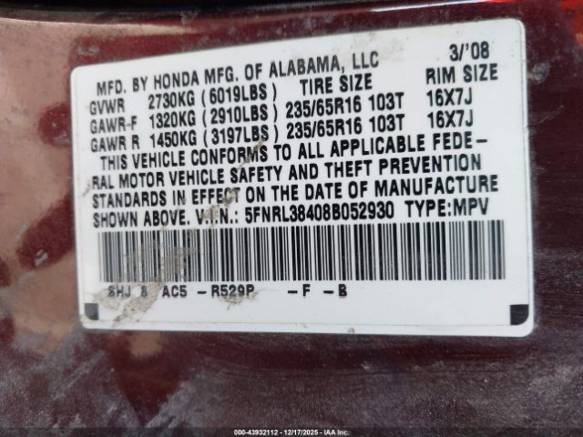 Honda Odyssey Ex Image 7